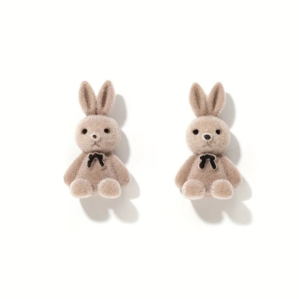 NEW! Cute Light Brown Bunny Earrings. Retro Bunny earrings 🐇 A3-117 - Picture 3 of 5